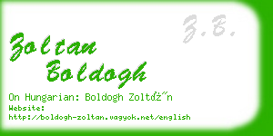 zoltan boldogh business card